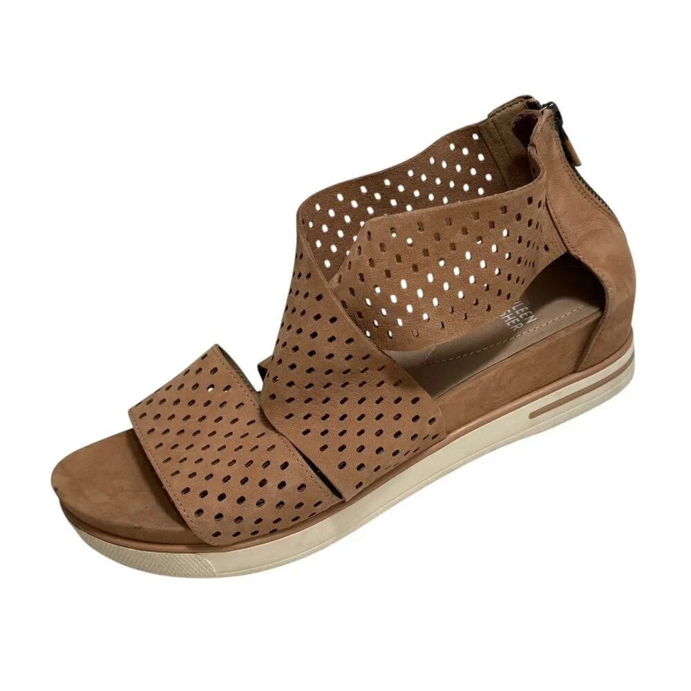 Eileen Fisher Womens Sport P Perforated Nubuck Sandals size 11 Lk Nw!! $235‎